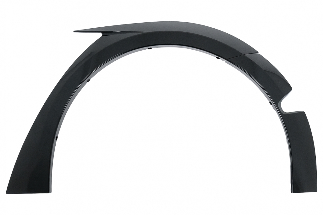 Pachet Exterior Complet de Extensii Tesla Model 3 (2017-2022) Prelungire Bara Fata cu Difuzor de aer si Eleron Negru Lucios Performance AutoTuning