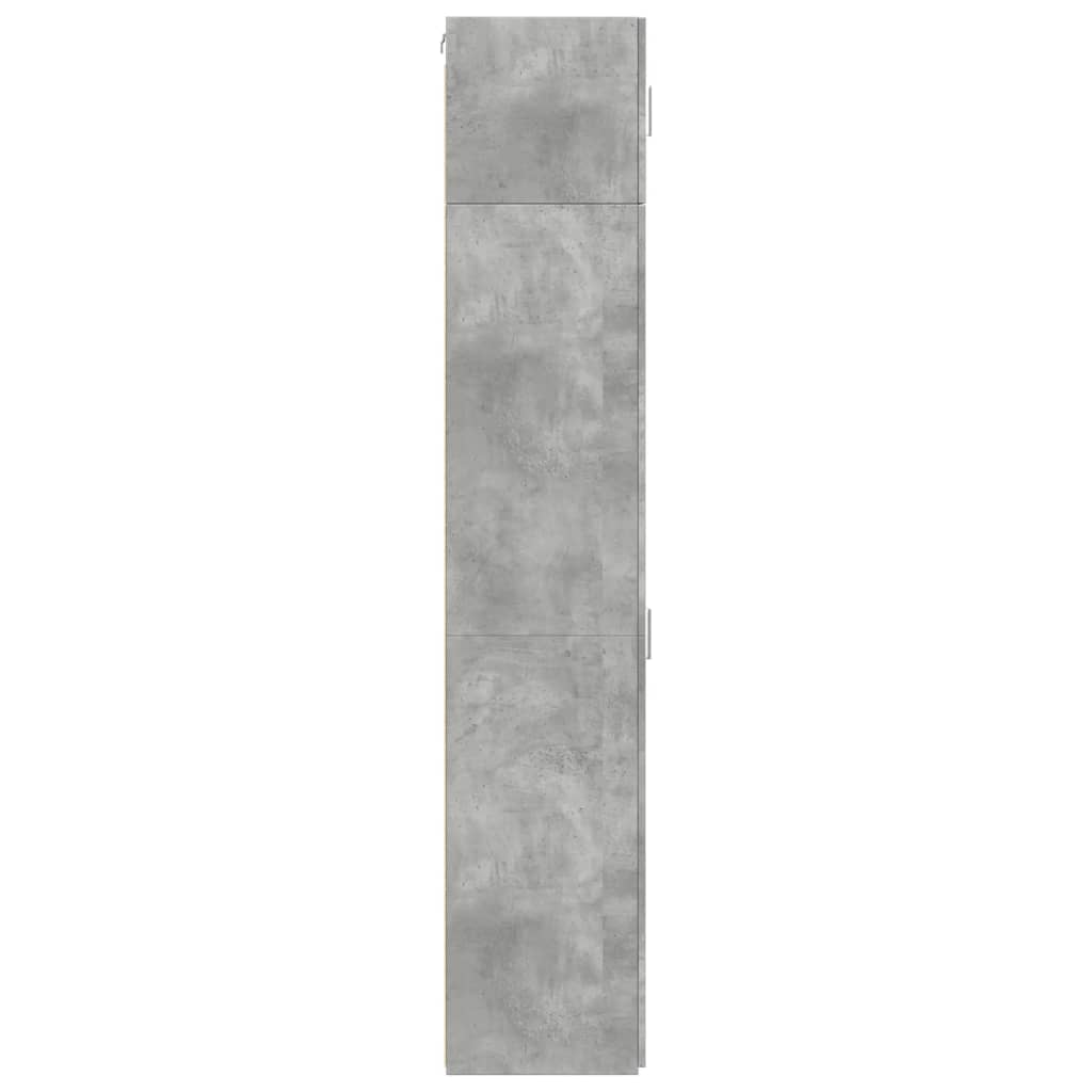 Dulap depozitare slim gri beton 45x42,5x225 cm lemn prelucrat GartenMobel Dekor