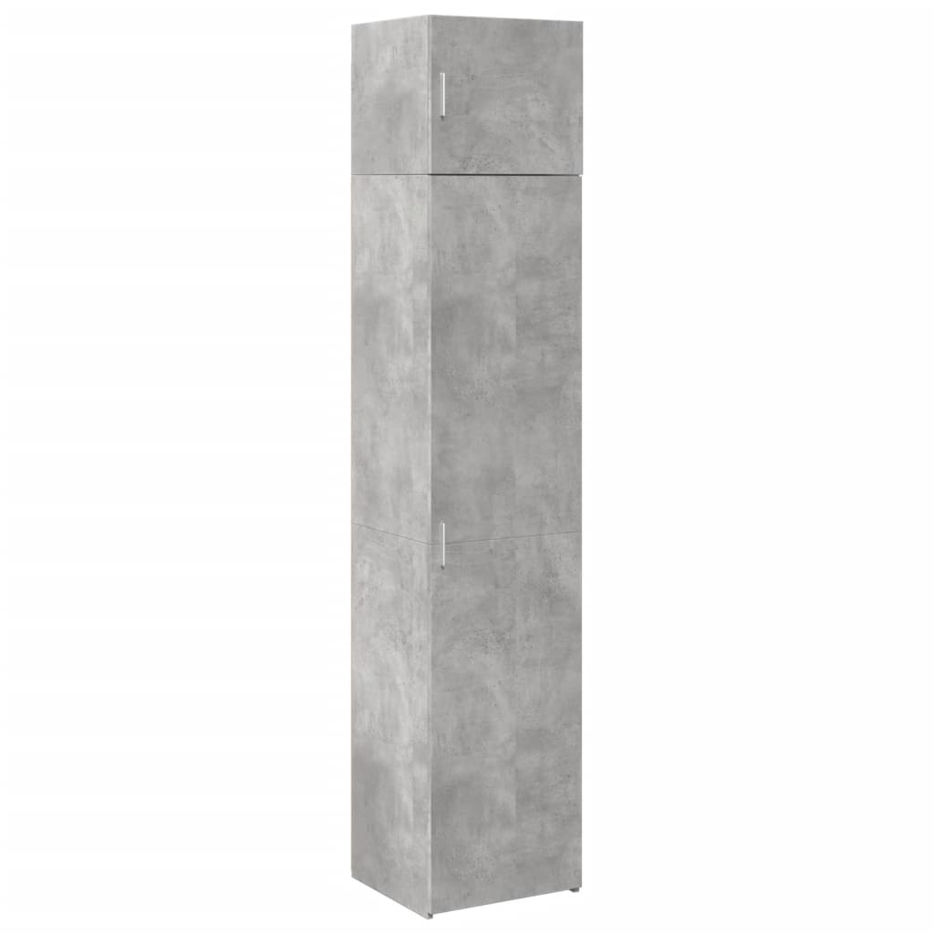 Dulap depozitare slim gri beton 45x42,5x225 cm lemn prelucrat GartenMobel Dekor