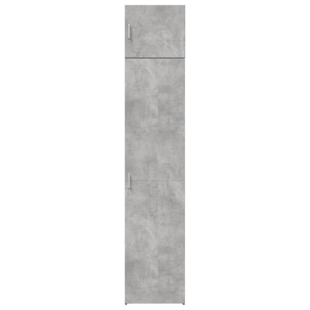 Dulap depozitare slim gri beton 45x42,5x225 cm lemn prelucrat GartenMobel Dekor