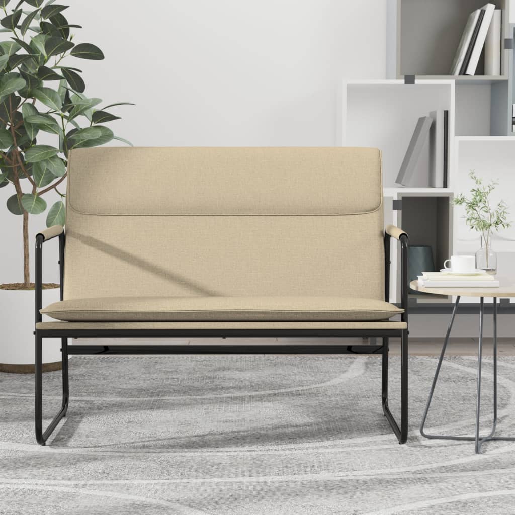 Bancă, crem, 100x64x80 cm, textil GartenMobel Dekor