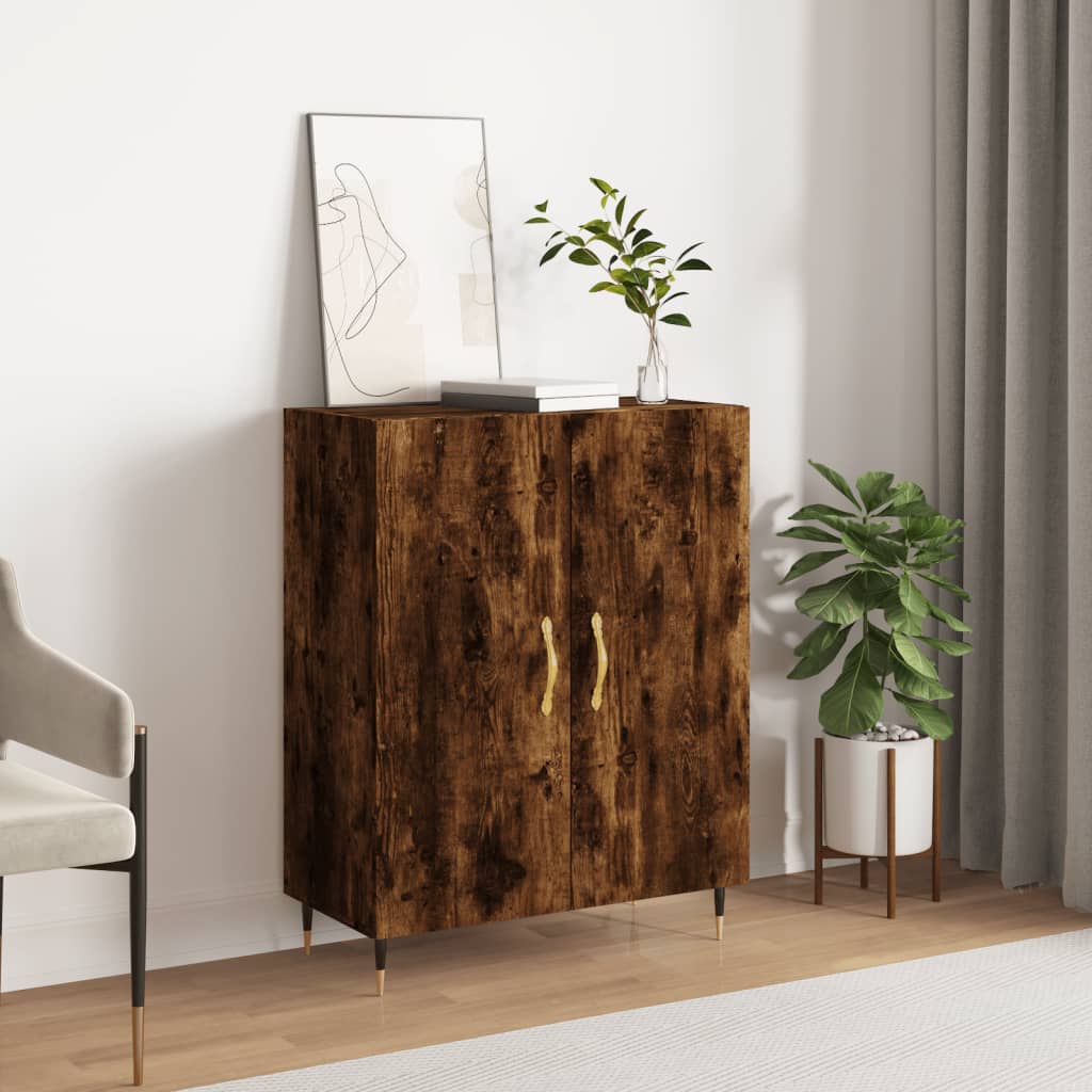 Dulap, stejar fumuriu, 69,5x34x90 cm, lemn compozit GartenMobel Dekor