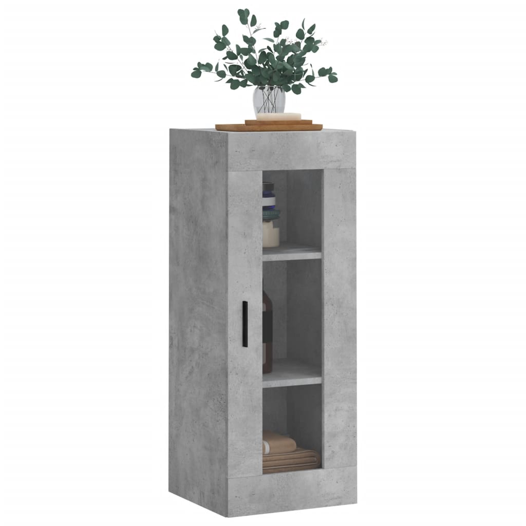 Dulap montat pe perete, gri beton, 34,5x34x90 cm GartenMobel Dekor