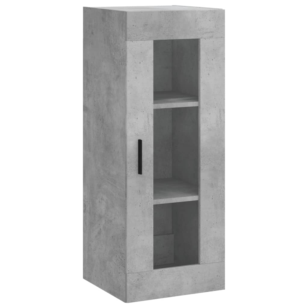 Dulap montat pe perete, gri beton, 34,5x34x90 cm GartenMobel Dekor