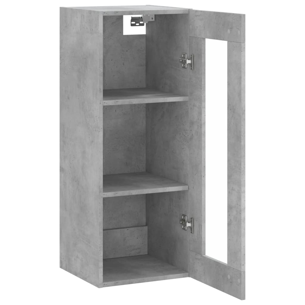 Dulap montat pe perete, gri beton, 34,5x34x90 cm GartenMobel Dekor