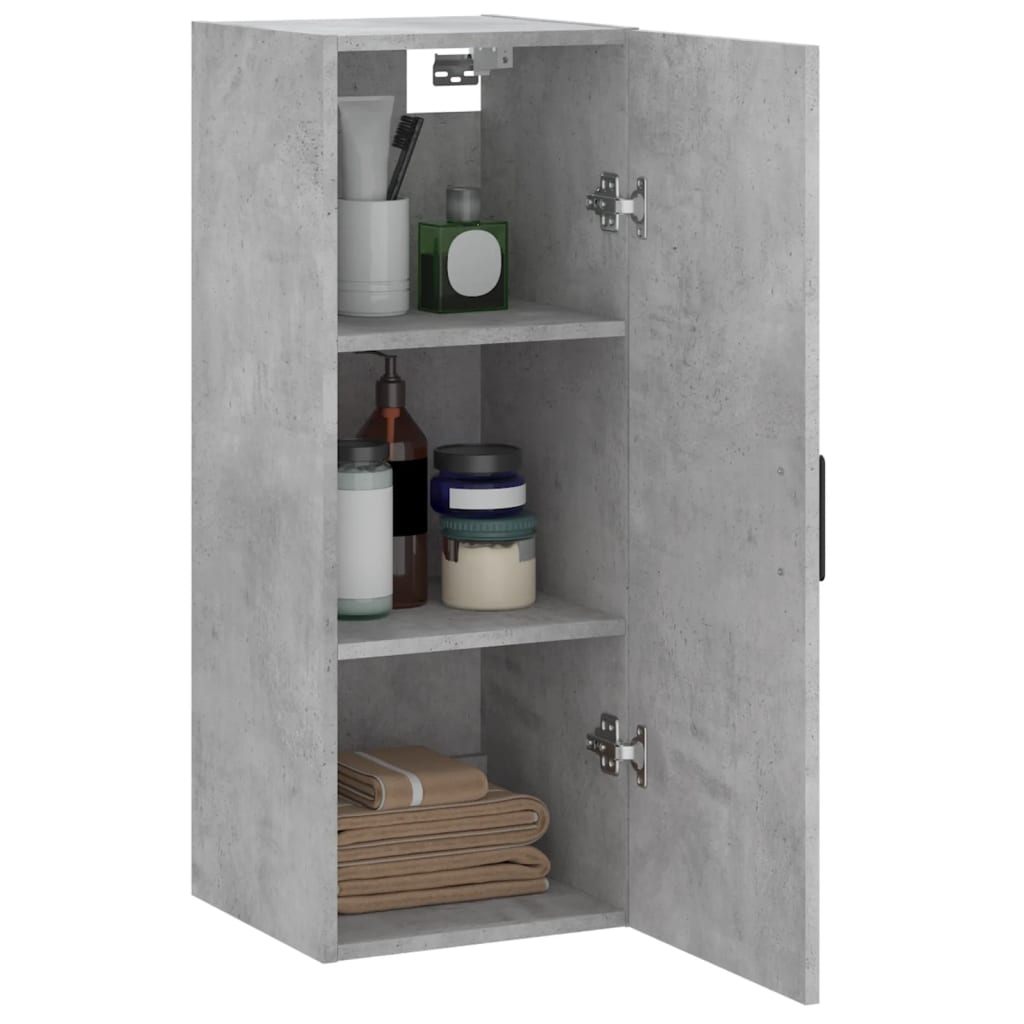 Dulap montat pe perete, gri beton, 34,5x34x90 cm GartenMobel Dekor