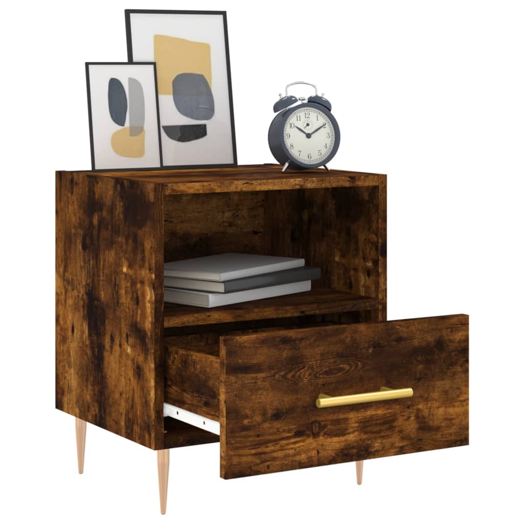 Noptieră, stejar fumuriu, 40x35x47,5 cm, lemn compozit GartenMobel Dekor