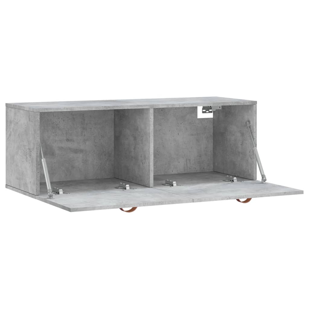Dulap de perete, gri beton, 100x36,5x35 cm, lemn prelucrat GartenMobel Dekor
