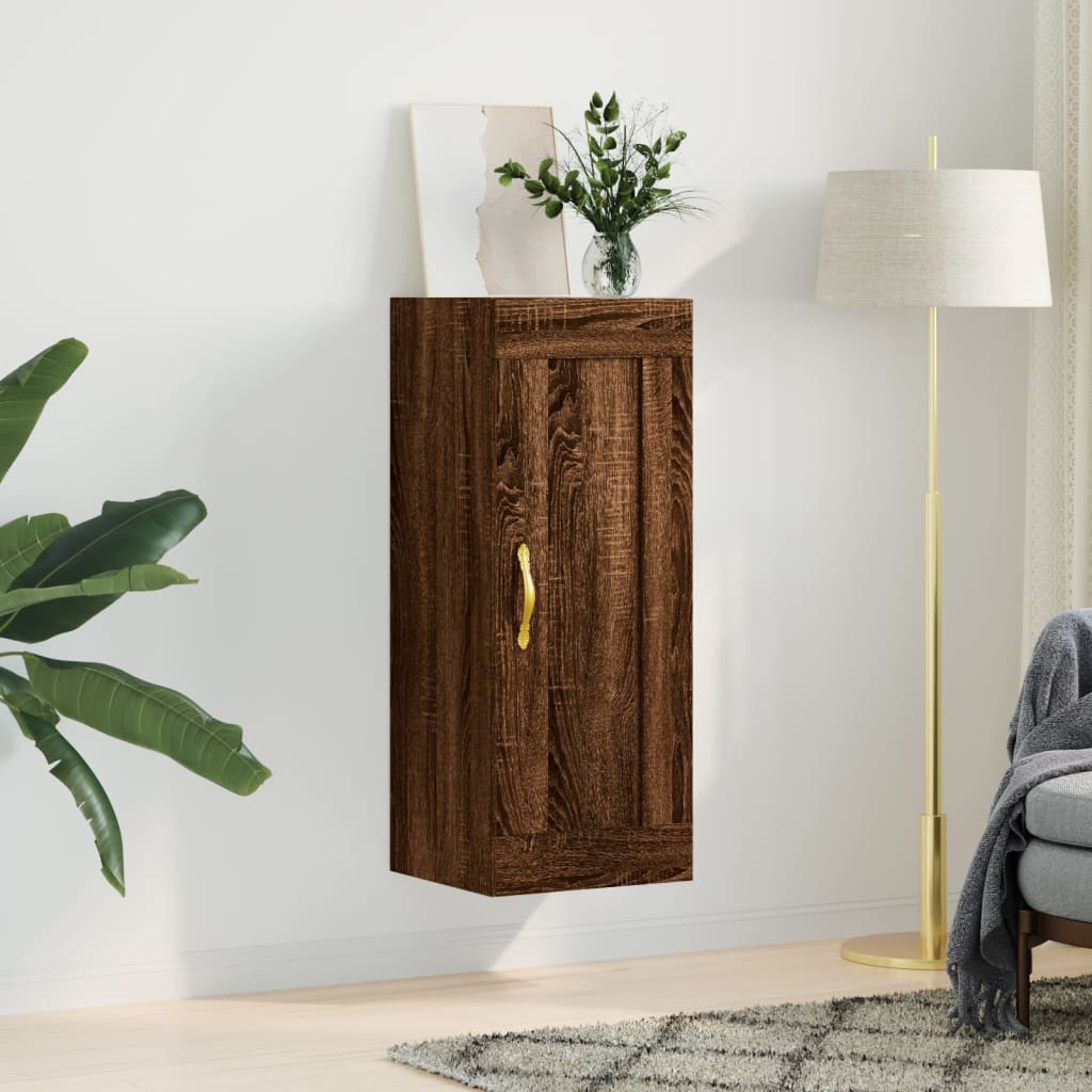 Dulap de perete, maro stejar, 34,5x34x90 cm, lemn prelucrat GartenMobel Dekor
