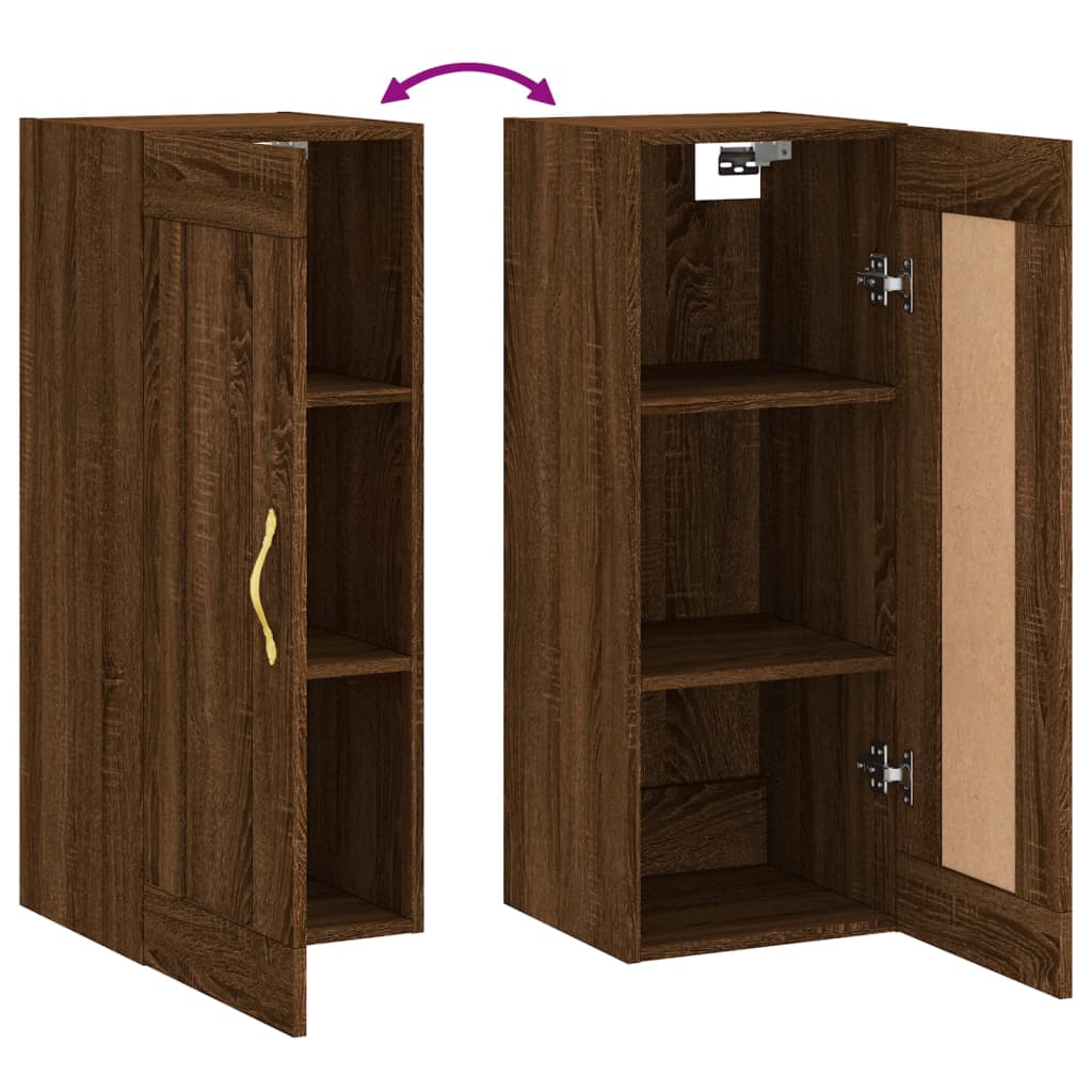 Dulap de perete, maro stejar, 34,5x34x90 cm, lemn prelucrat GartenMobel Dekor