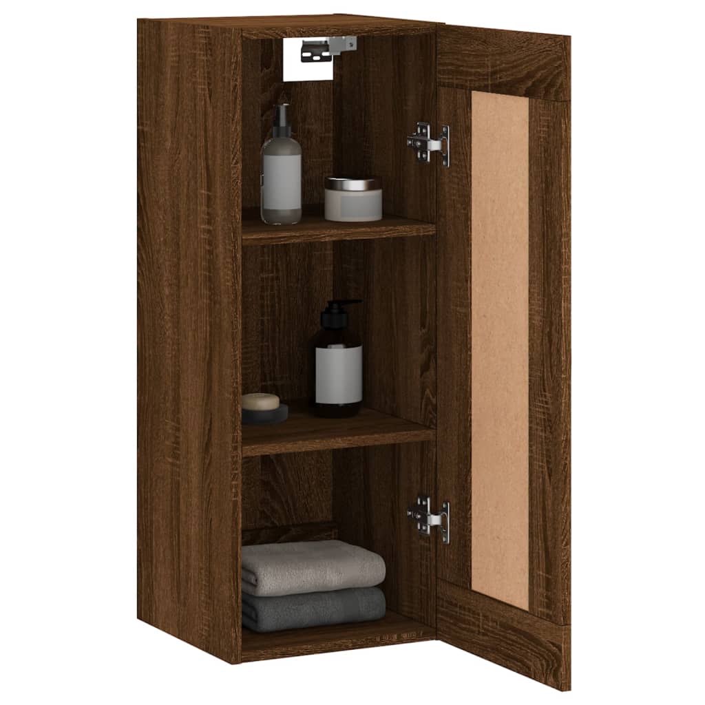 Dulap de perete, maro stejar, 34,5x34x90 cm, lemn prelucrat GartenMobel Dekor