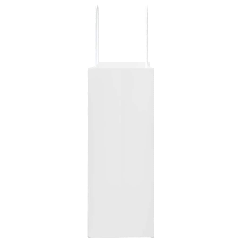 Pungi de hârtie 50 buc cu mânere albe 21x11x28 cm GartenMobel Dekor