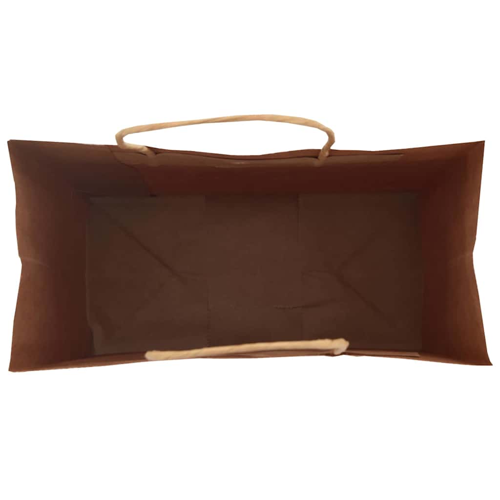 Pungi de hârtie 250 buc cu mânere negre 21x11x28 cm GartenMobel Dekor