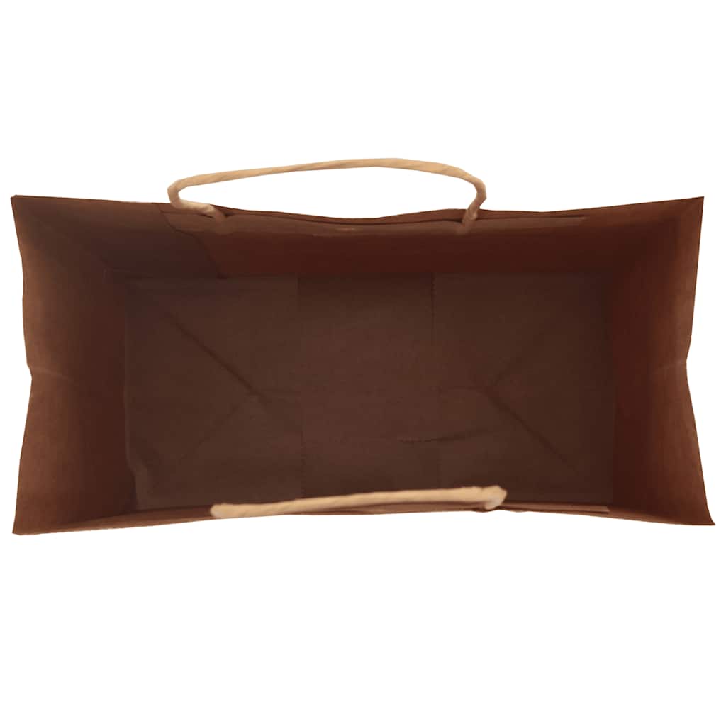 Pungi de hârtie 250 buc cu mânere negre 21x11x31 cm GartenMobel Dekor