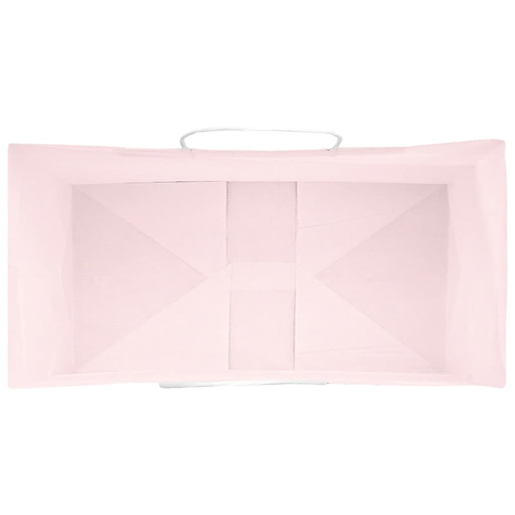 Pungi de hârtie 50 buc cu mânere roz 21x11x28 cm GartenMobel Dekor