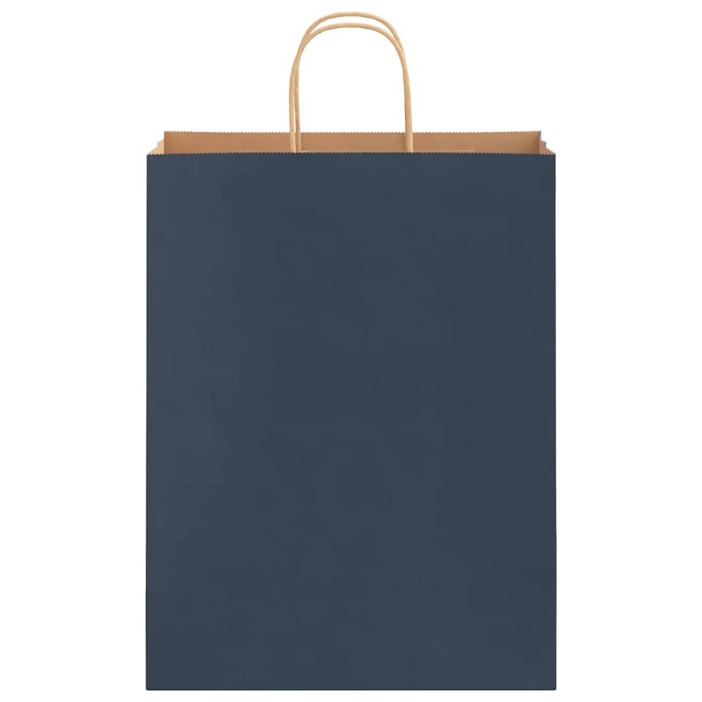 Saci de hârtie 250 buc cu mânere Albastru 32x12x42 cm GartenMobel Dekor