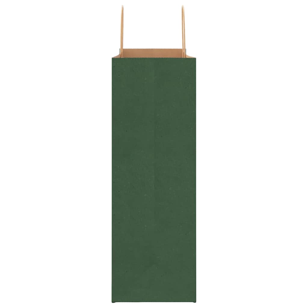 Saci de hârtie 250 buc cu mânere verde 45x17x48 cm GartenMobel Dekor