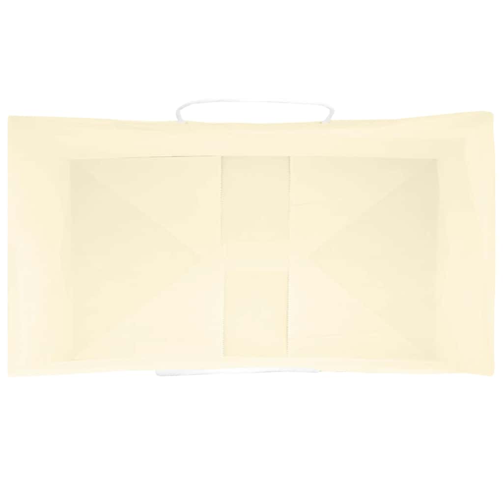 Pungi de hârtie 50 buc cu mânere galbene 15x8x21 cm GartenMobel Dekor