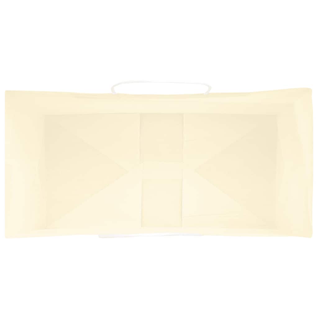 Pungi de hârtie 50 buc cu mânere galbene 21x11x36 cm GartenMobel Dekor