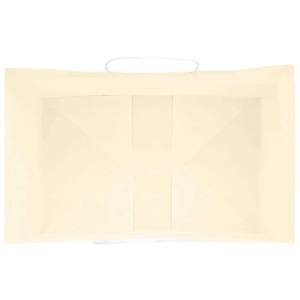 Pungi de hârtie 50 buc cu mânere galbene 26x17x25 cm GartenMobel Dekor