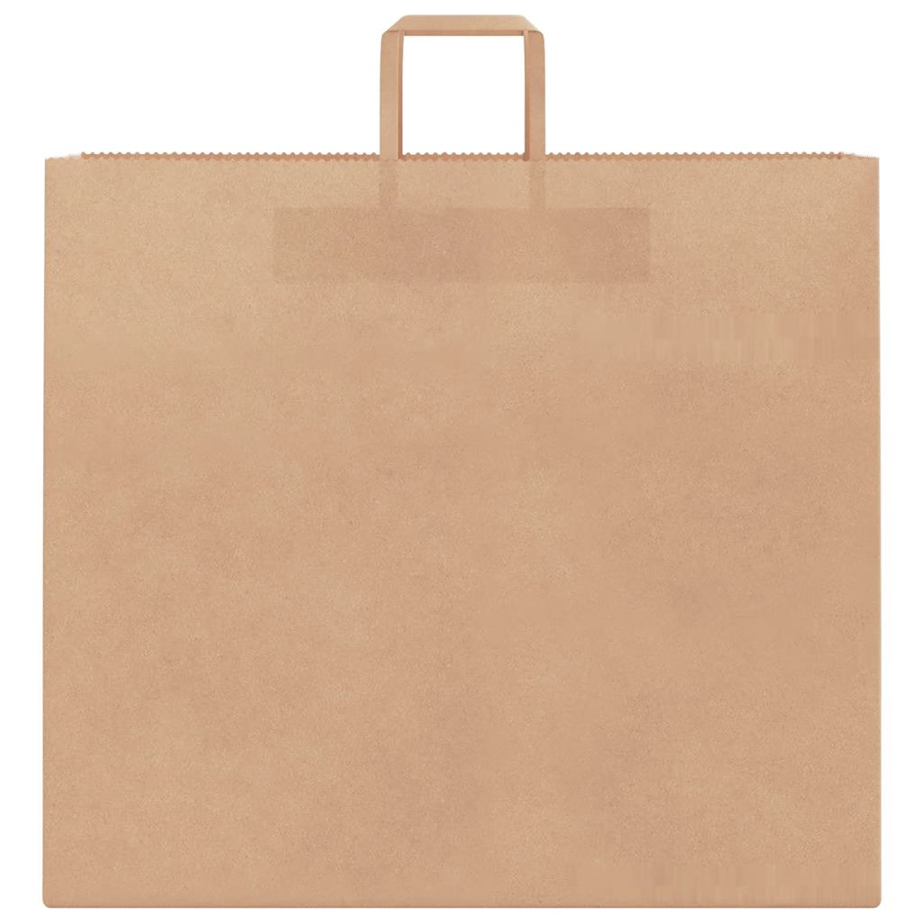 Pungi de hârtie 250 buc cu mânere maro 54x15x49 cm GartenMobel Dekor