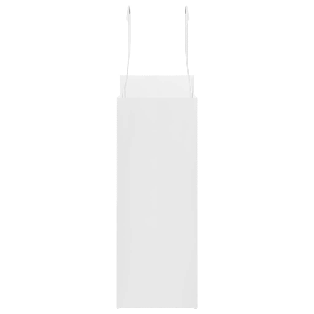 Pungi de hârtie 50 buc cu mânere albe 18x8x22 cm GartenMobel Dekor
