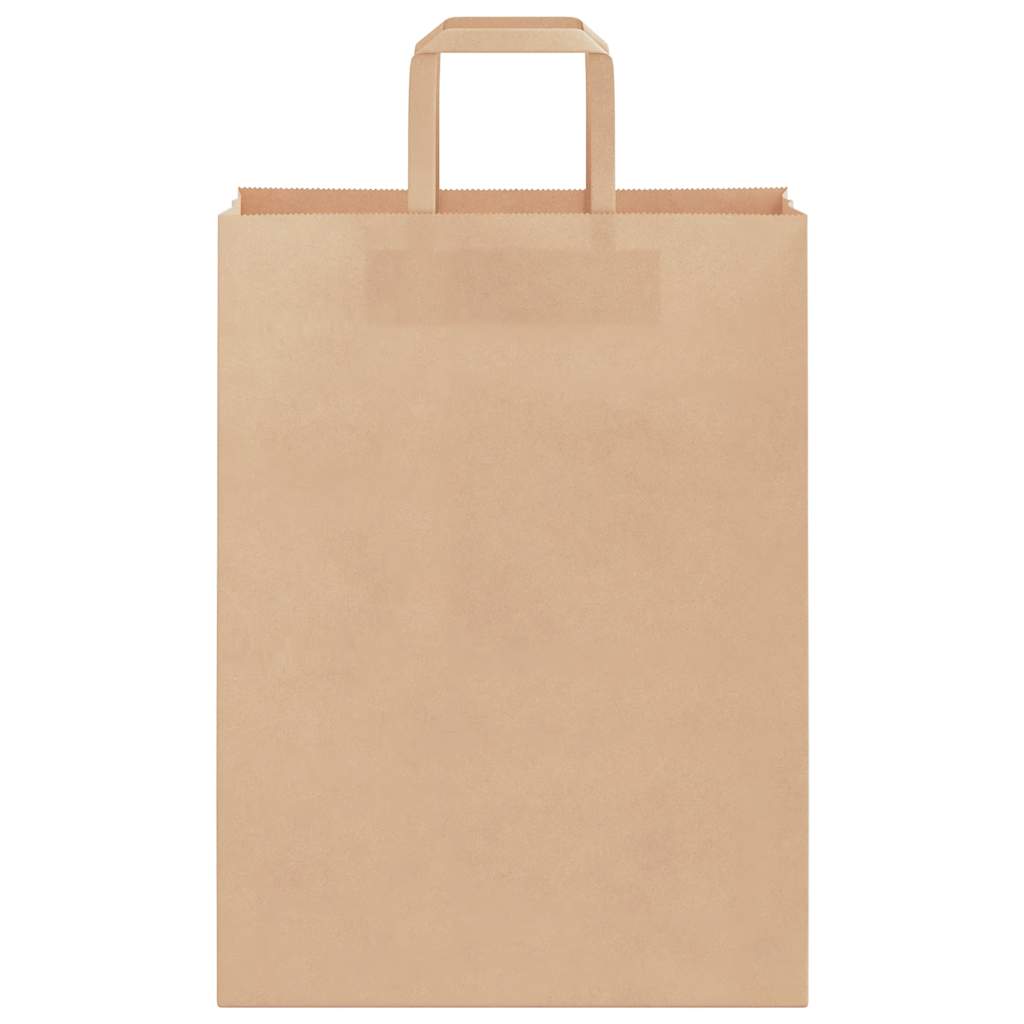Pungi de hârtie 50 buc cu mânere maro 26x12x35 cm GartenMobel Dekor