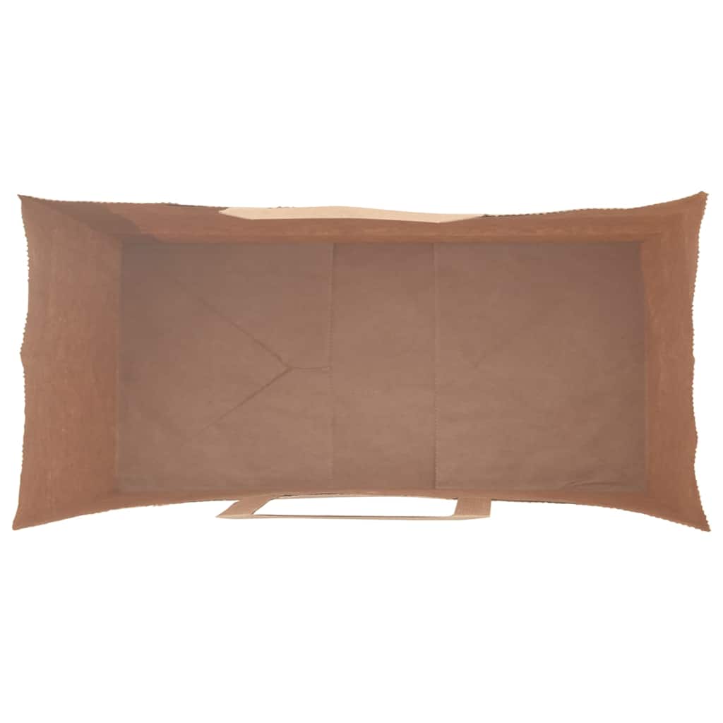 Pungi de hârtie 50 buc cu mânere maro 26x12x35 cm GartenMobel Dekor