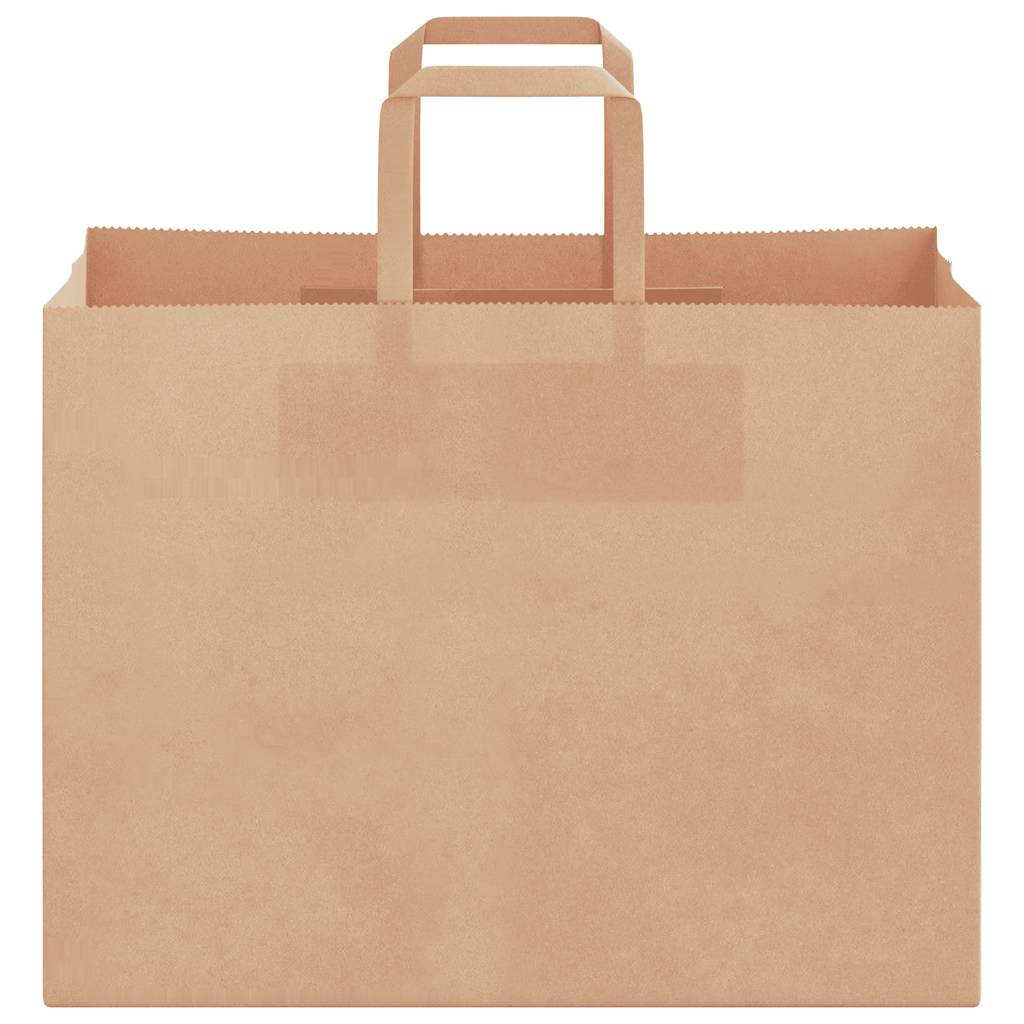 Saci de hârtie 50 buc cu mânere maro 32x17x25 cm GartenMobel Dekor
