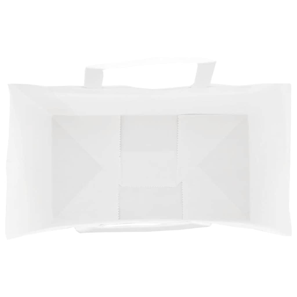 Pungi de hârtie 250 buc cu mânere albe 15x8x21 cm GartenMobel Dekor