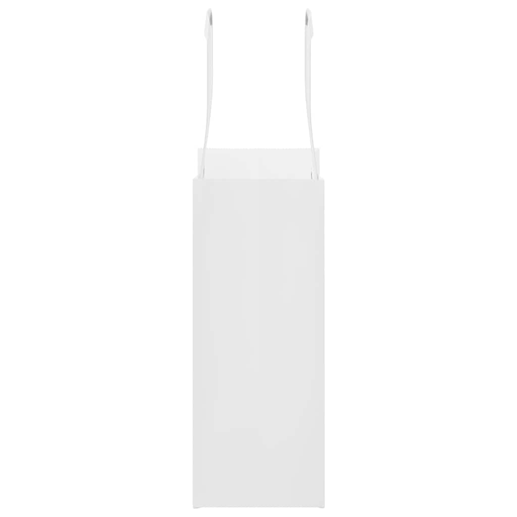 Pungi de hârtie 250 buc cu mânere albe 15x8x21 cm GartenMobel Dekor