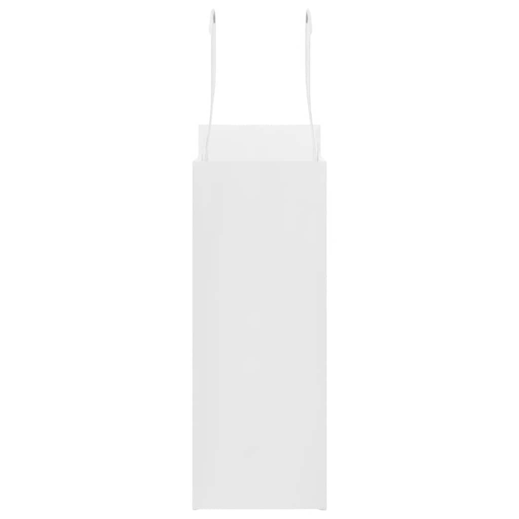 Pungi de hârtie 250 buc cu mânere albe 18x8x22 cm GartenMobel Dekor