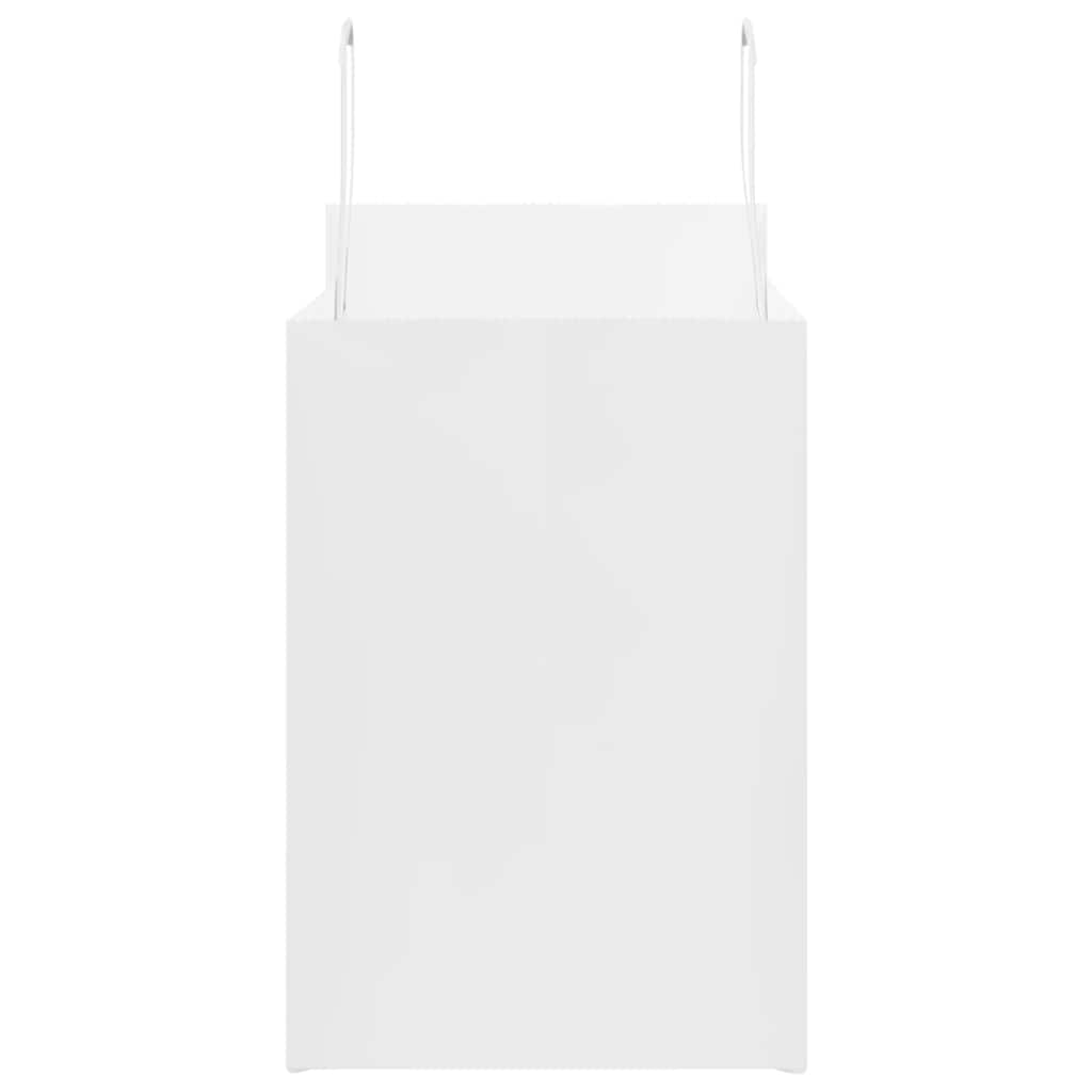 Pungi de hârtie 250 buc cu mânere albe 32x17x25 cm GartenMobel Dekor