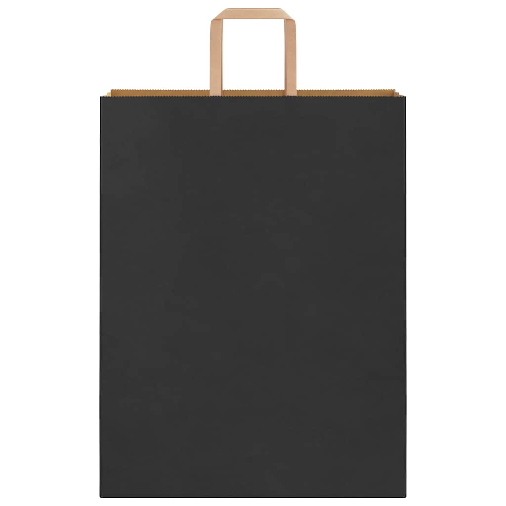 Pungi de hârtie 250 buc cu mânere negre 32x12x42 cm GartenMobel Dekor