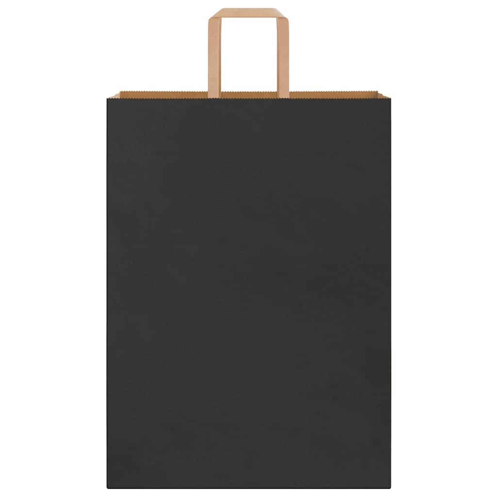 Pungi de hârtie 250 buc cu mânere negre 32x17x44 cm GartenMobel Dekor