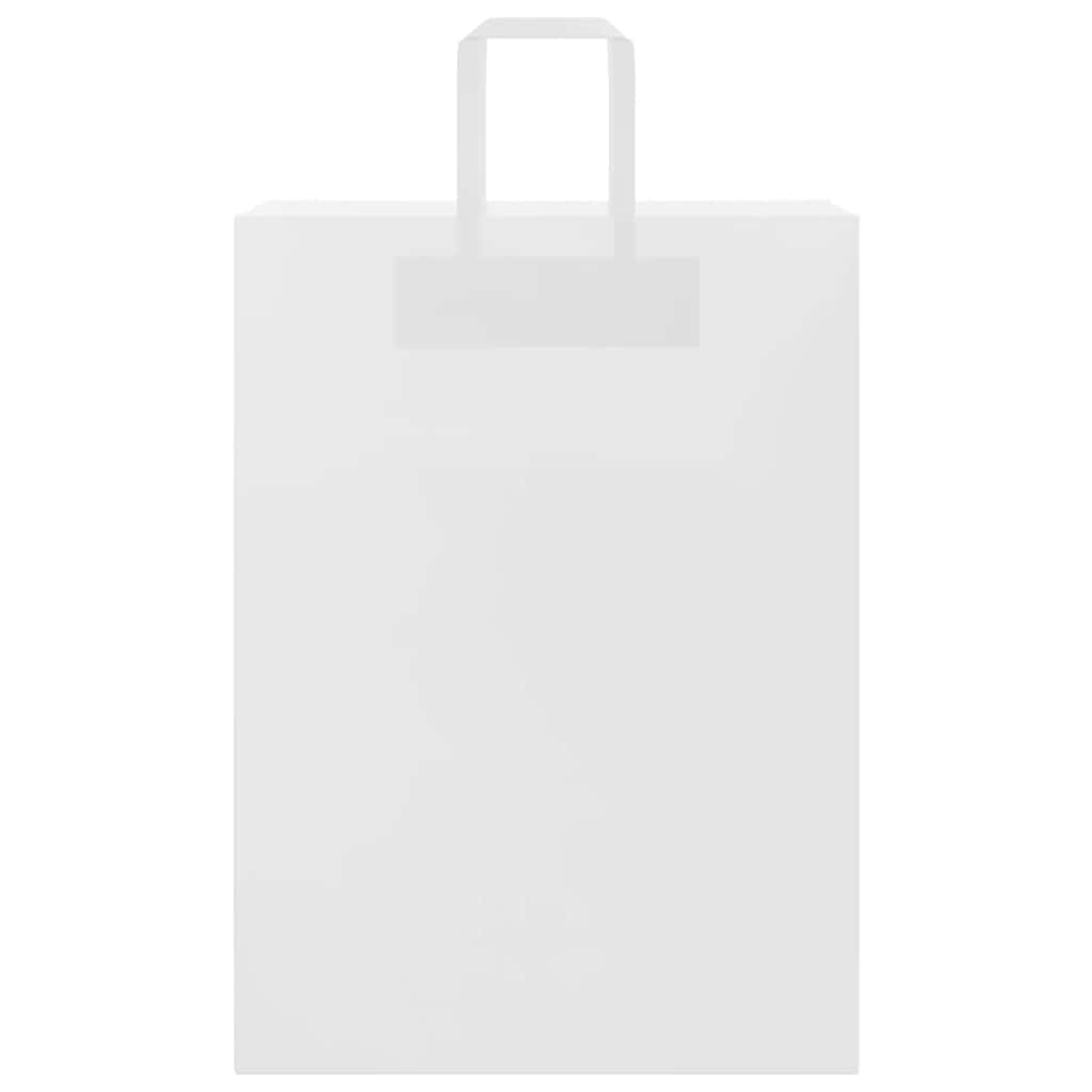Pungi de hârtie 50 buc cu mânere albe 32x17x44 cm GartenMobel Dekor