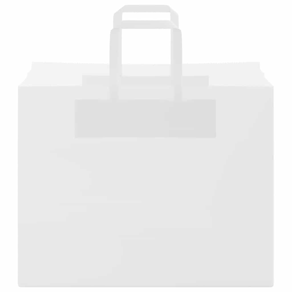Pungi de hârtie 50 buc cu mânere albe 32x22x24 cm GartenMobel Dekor