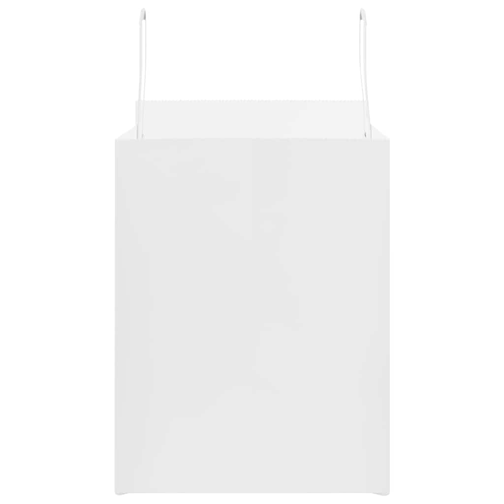 Pungi de hârtie 50 buc cu mânere albe 32x22x28 cm GartenMobel Dekor