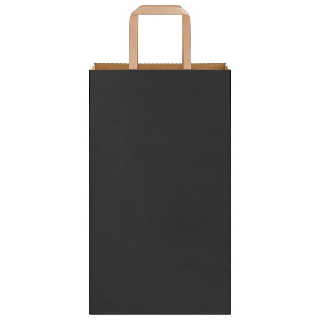 Pungi de hârtie 50 buc cu mânere negre 21x11x36 cm GartenMobel Dekor