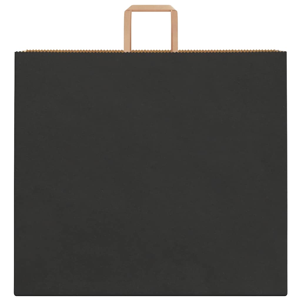 Pungi de hârtie 250 buc cu mânere negre 54x15x49 cm GartenMobel Dekor