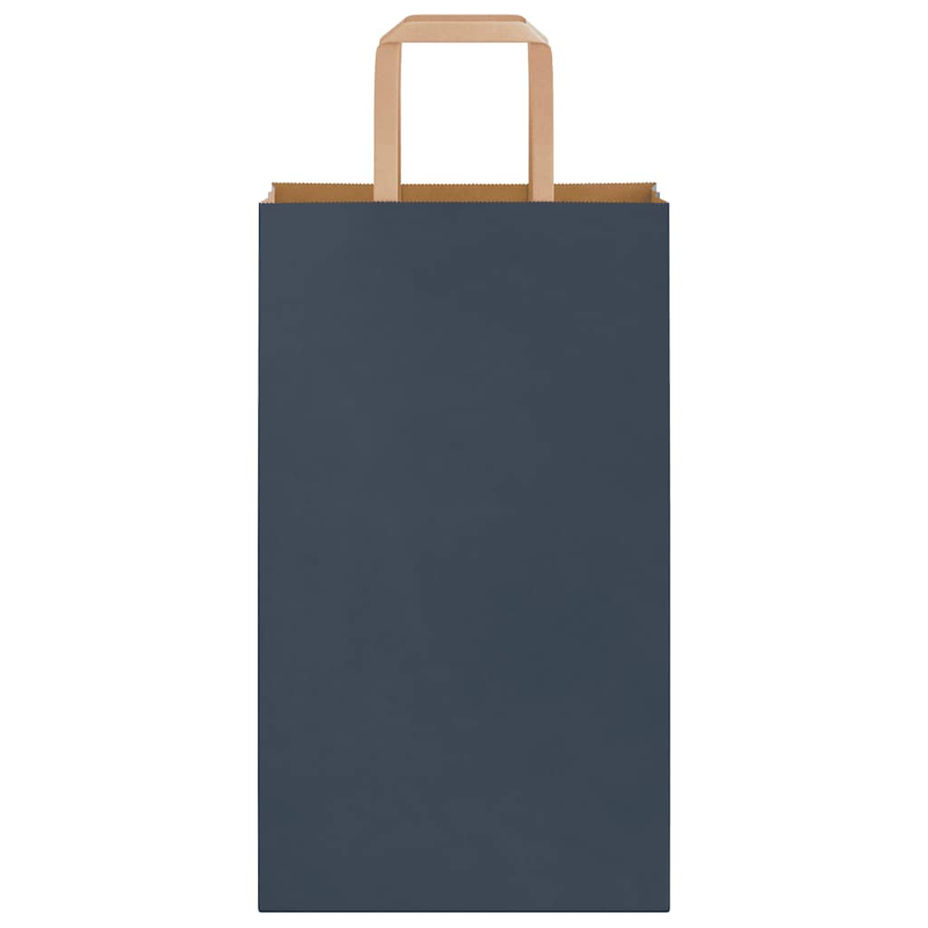 Saci de hârtie 50 buc cu mânere Albastru 21x11x36 cm GartenMobel Dekor