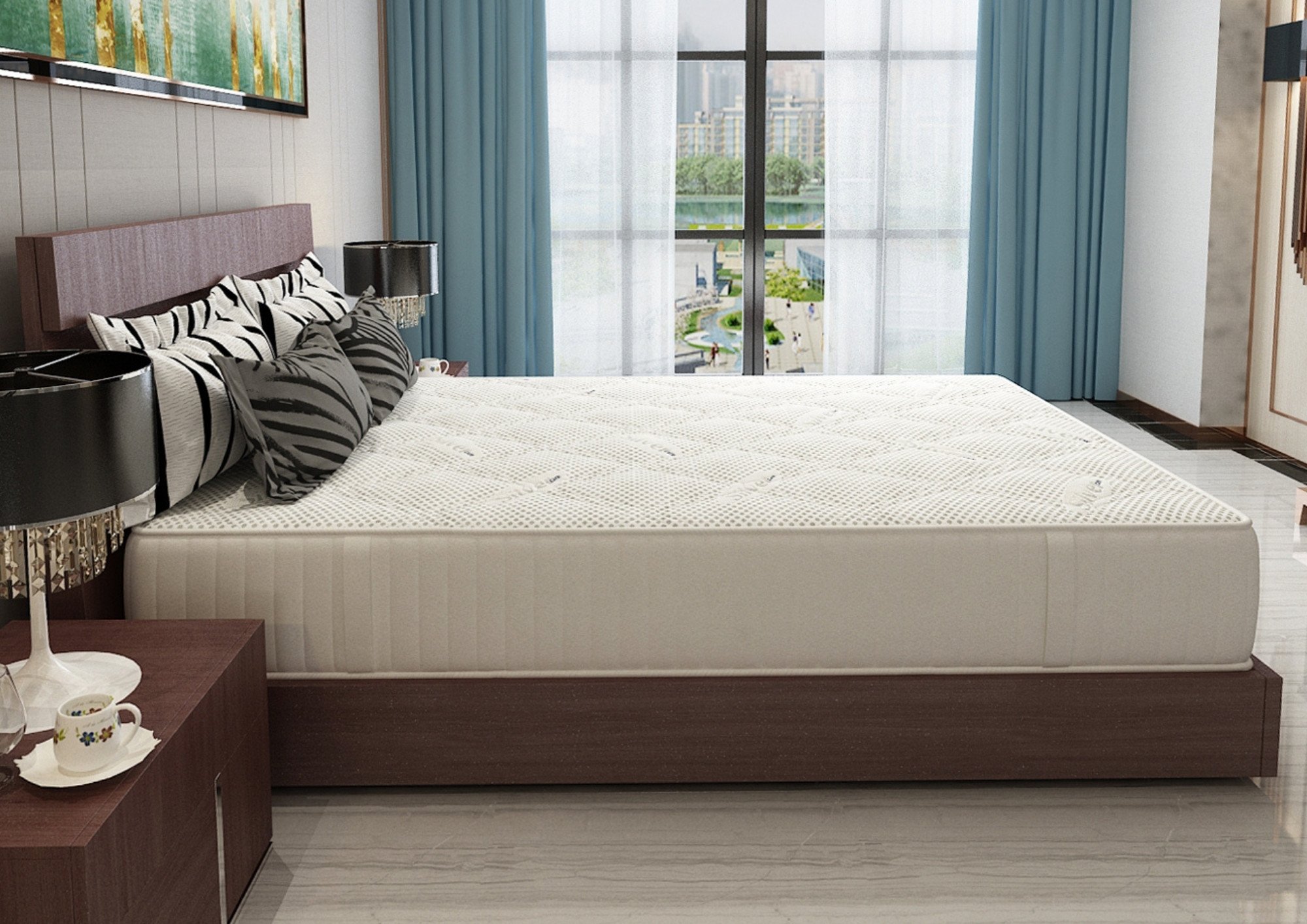 Saltea cu memorie si arcuri Silver Evolution Pocket Spring, Horeca, 120x200, inaltime 30 cm, husa cu ioni de argint, fermitate ridicata Relax KipRoom