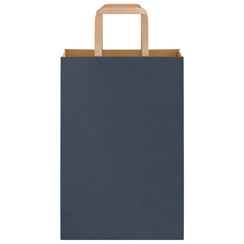 Pungi de hârtie 250 buc cu mânere Albastru 21x11x31 cm GartenMobel Dekor