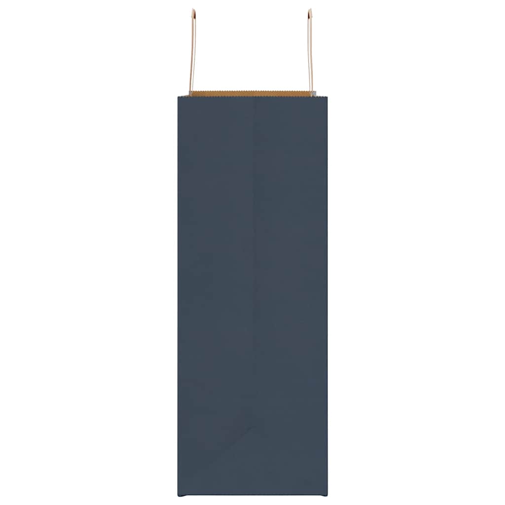 Pungi de hârtie 250 buc cu mânere Albastru 32x17x44 cm GartenMobel Dekor