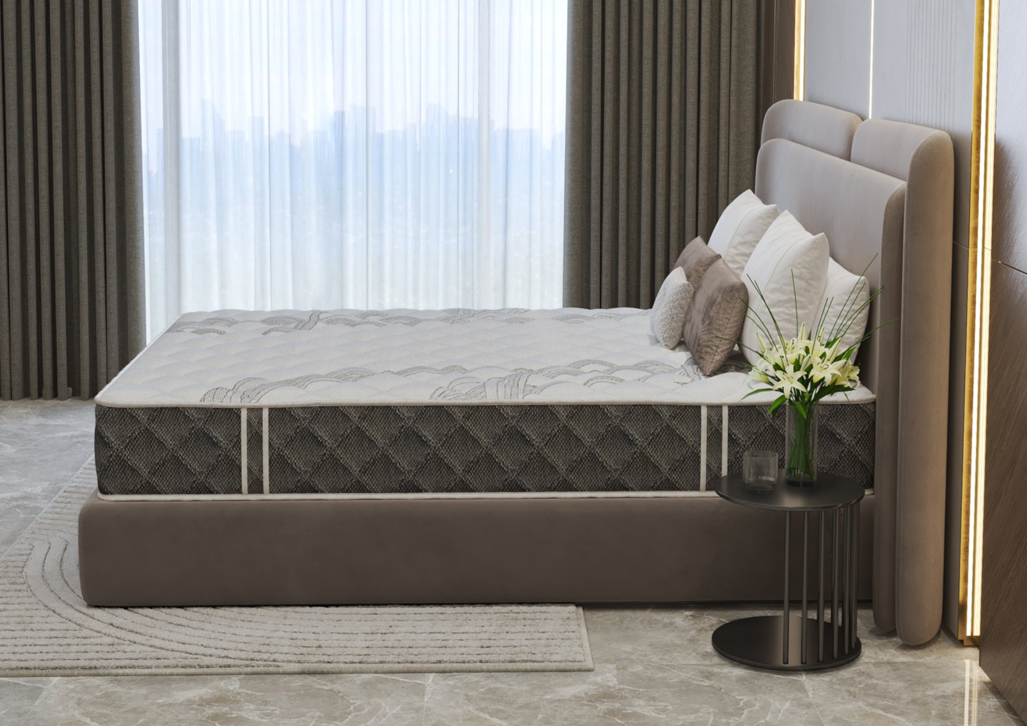 Saltea Somnart Memory Dream 160x200, înălțime 24 cm, cu mânere, fermitate mediu-tare Relax KipRoom