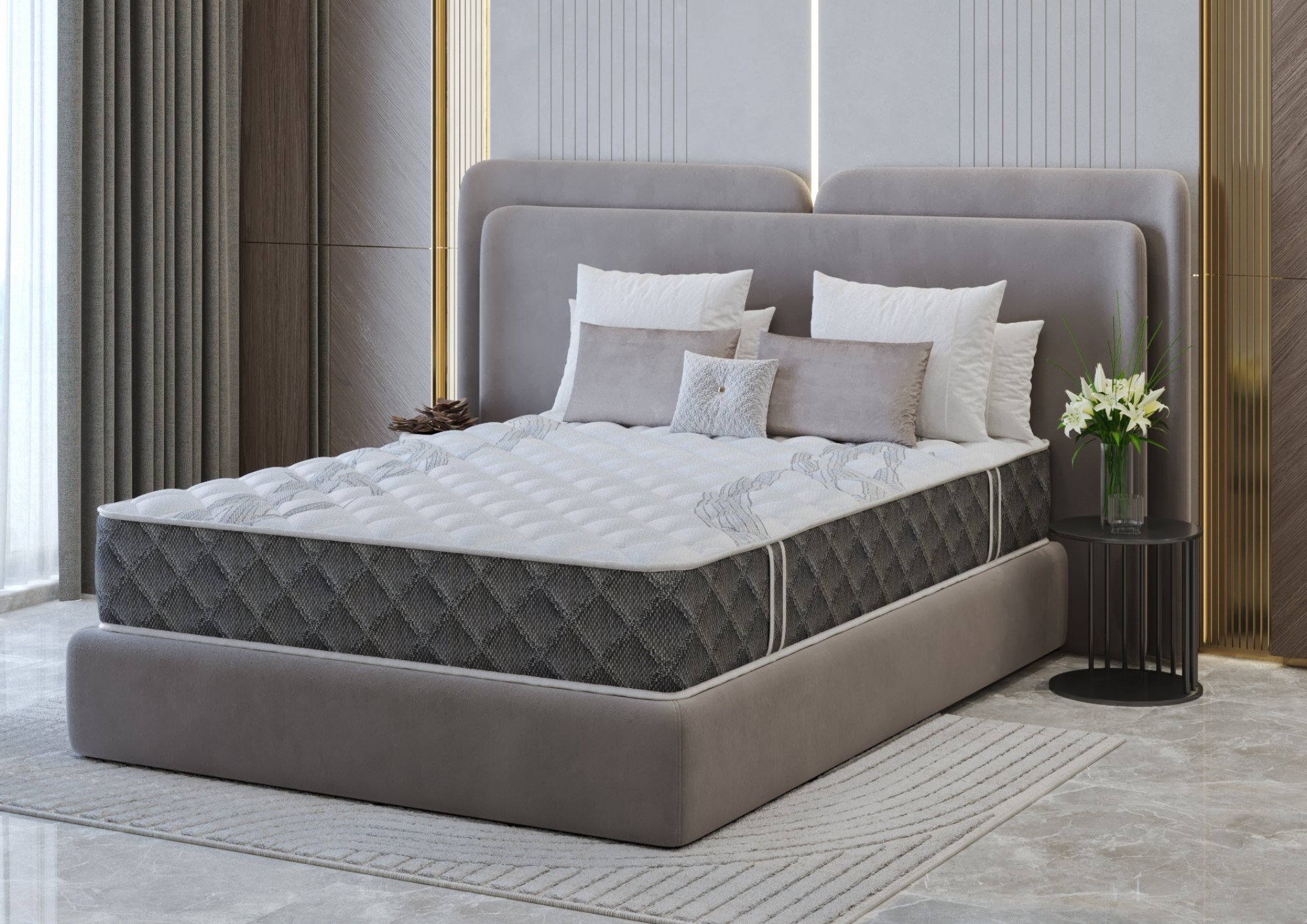 Saltea Somnart Memory Dream 180x200, înălțime 24 cm, cu mânere, fermitate mediu-tare Relax KipRoom