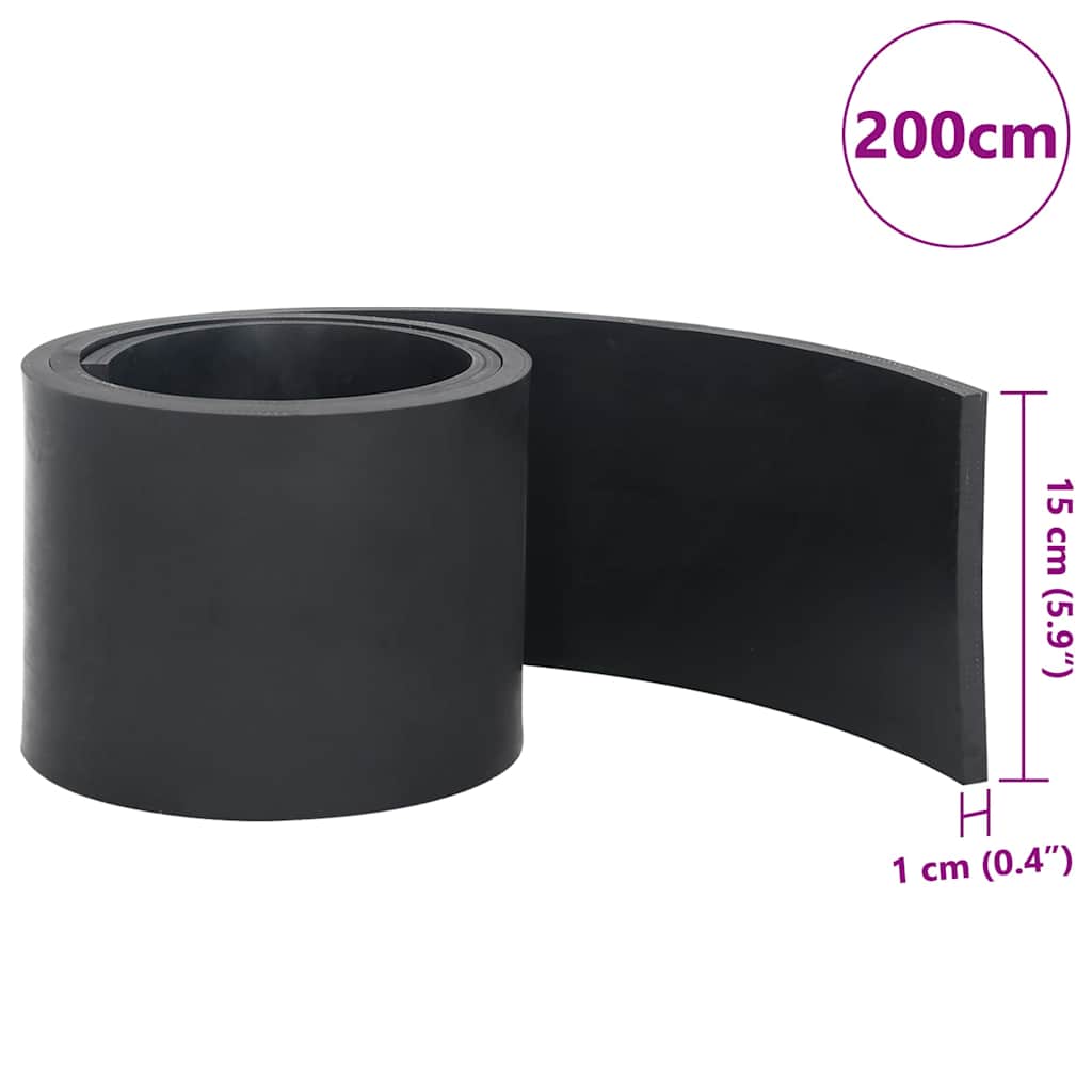Margine de cauciuc pentru plug de zăpadă negru 200x15x1 cm GartenMobel Dekor