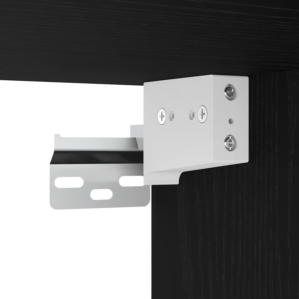 Dulap de perete de garaj din lemn negru prelucrat GartenMobel Dekor