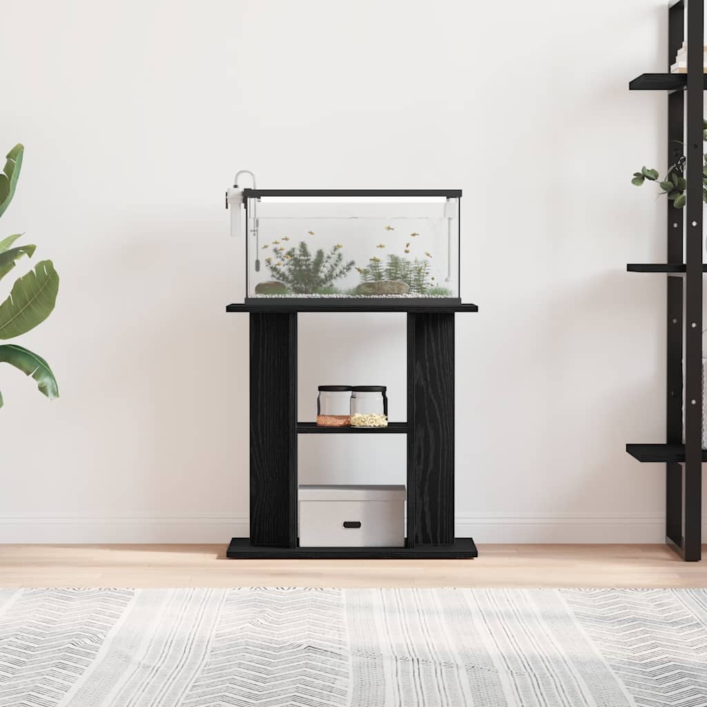 Suport pentru acvariu Stejar negru 60x30x60 cm lemn prelucrat GartenMobel Dekor