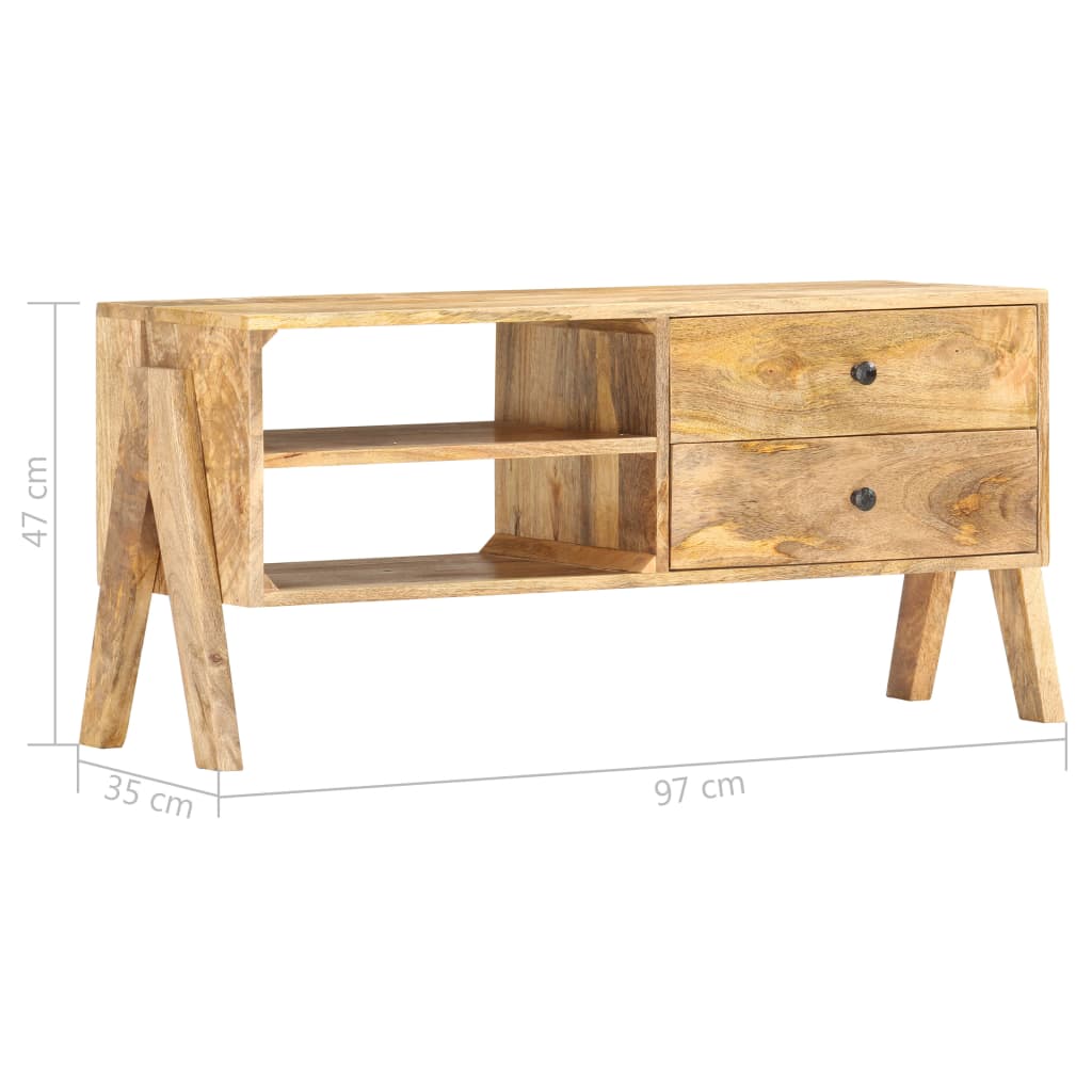 Comodă TV, 97 x 35 x 47 cm, lemn masiv de mango GartenMobel Dekor